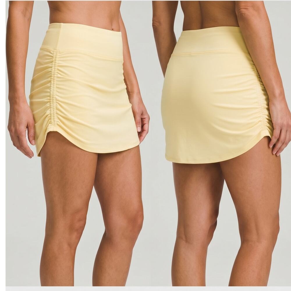 Avia Womens XXL Yellow Skort Ruched Sides